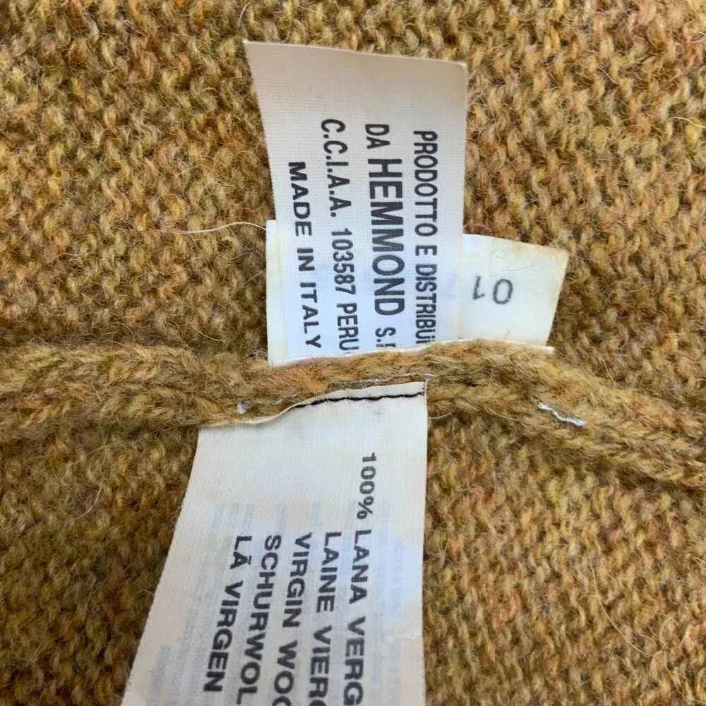Valentino Jeans Vintage Virgin Wool Men's Knit Melange Crew Sweater Sz 52 (L-XL) - Picture 11 of 16